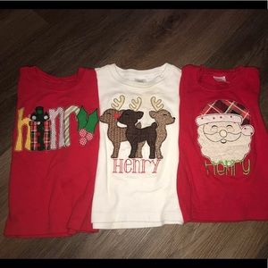 Lot of 2T “Henry” long sleeve Christmas shirts.